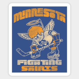 Minnesota Fighting Saints Hockey Team Worn Sticker